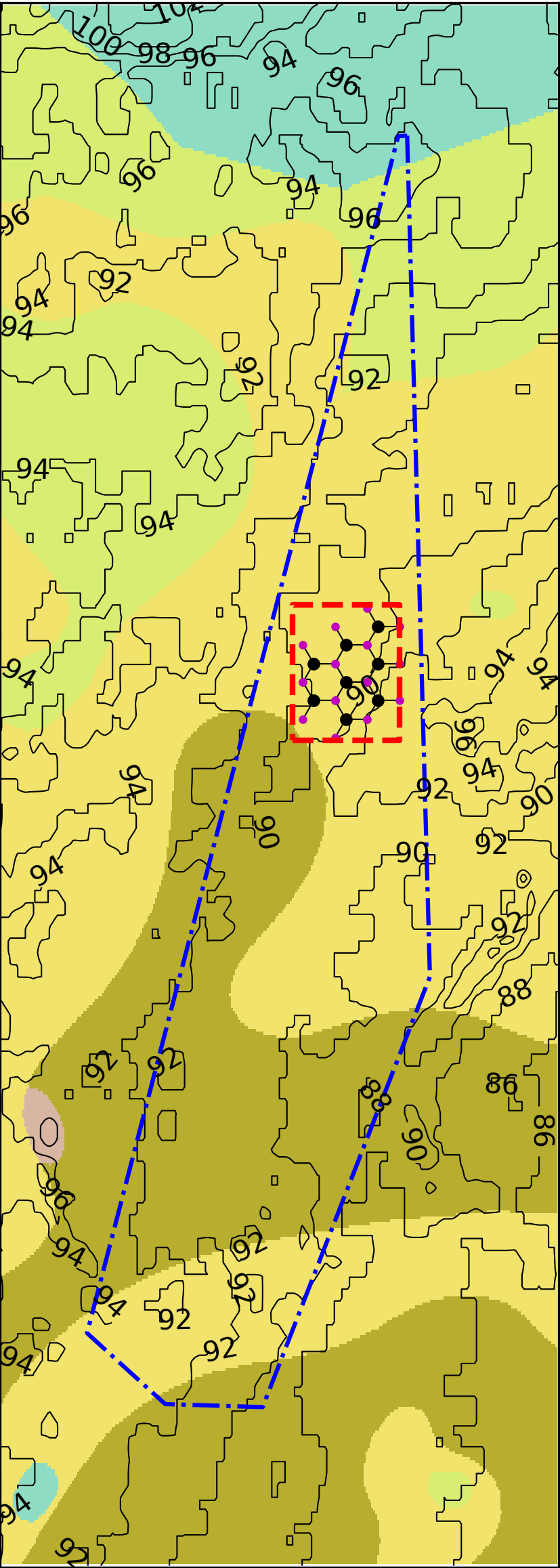 Cropped area for the Morie Soil study case